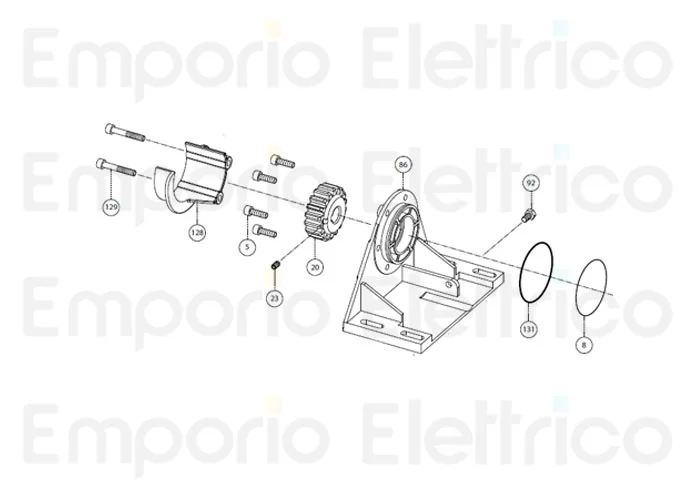fadini pièce détachée couvercle d'engrenage 200128