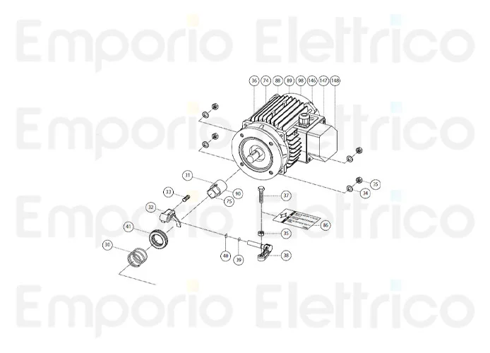 fadini ricambio motore elettrico cv 0,5 trifase 31074