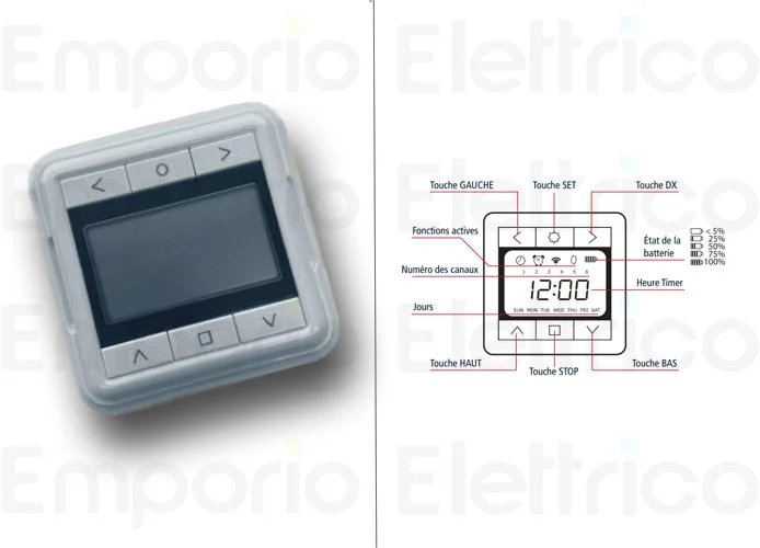 faac émetteur télécommande 6 canaux avec minuterie tm2 x t-6_radio timer 6 ch_1pc 145412