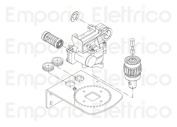 beninca ricambio piastra base riduttore x ben 9686485