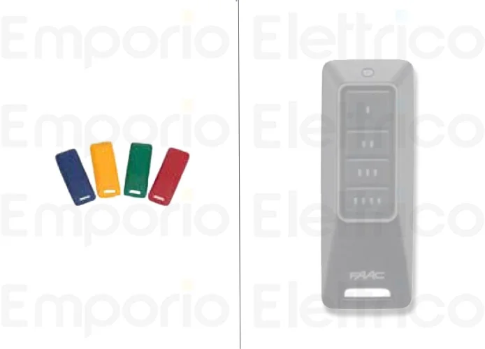 faac kit couvercles multicolores (bumper kit) pour télécommandes fds 120002