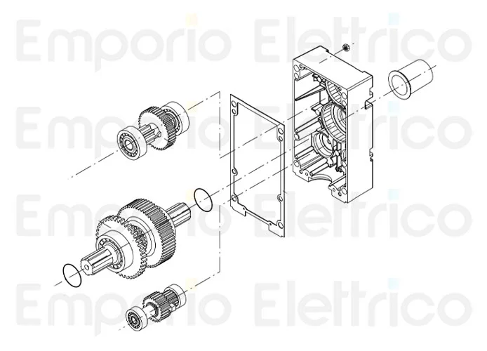 beninca pièce détachée arbre sortie pour au.96/l au.45/l 9686009