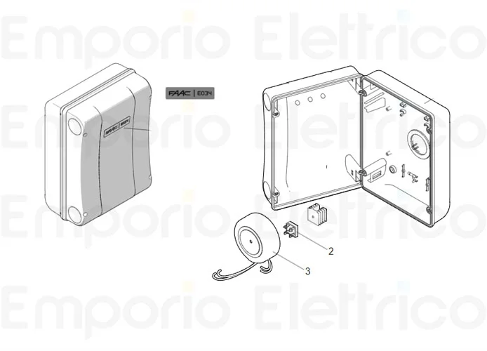 faac ricambio contenitore e034 63003629