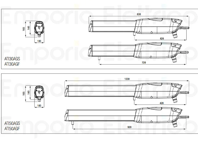 came motoriduttore ati 230v veloce ati50agf 801mp-0200