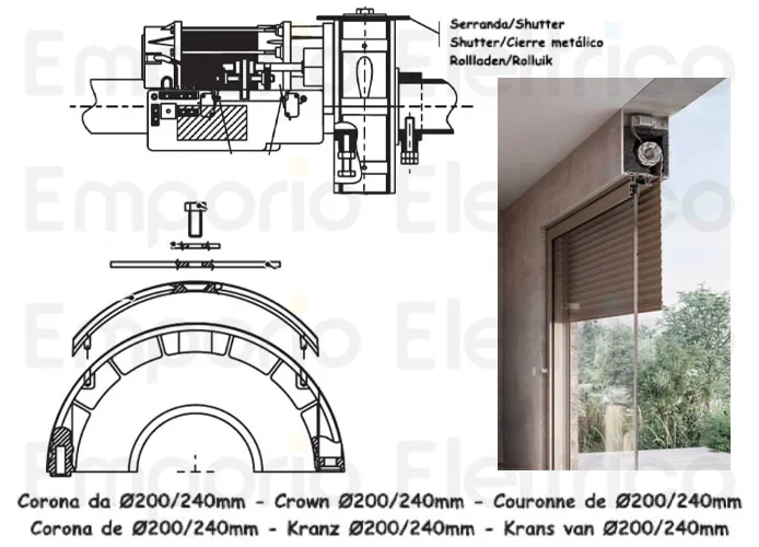 genius pagina ricambi per motore shutter 15