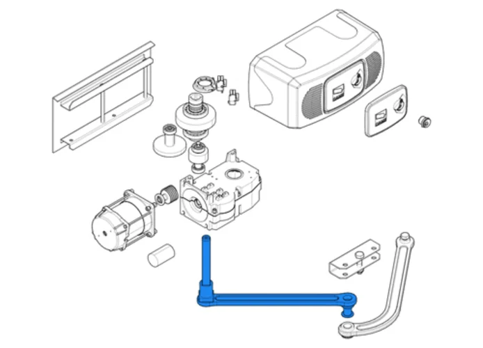 came pièce détachée bras transmission droit (straight) ferni 119rid075