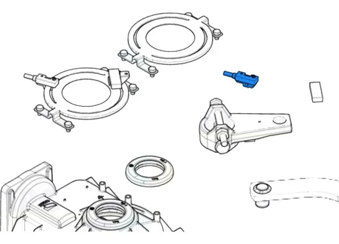 came pièce détachée support interrupteur magnétique frog 119ria059