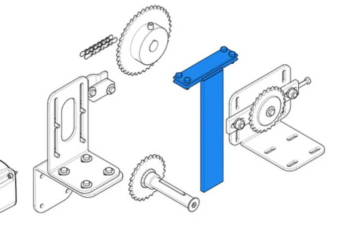 came pièce détachée étrier fixation chaîne c-bx 119ricx014