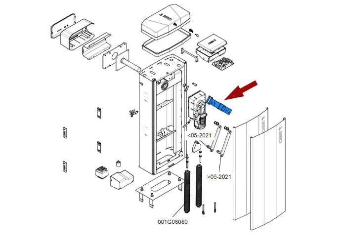 came pièce détachée levier réglage position tige gt8 88003-0104