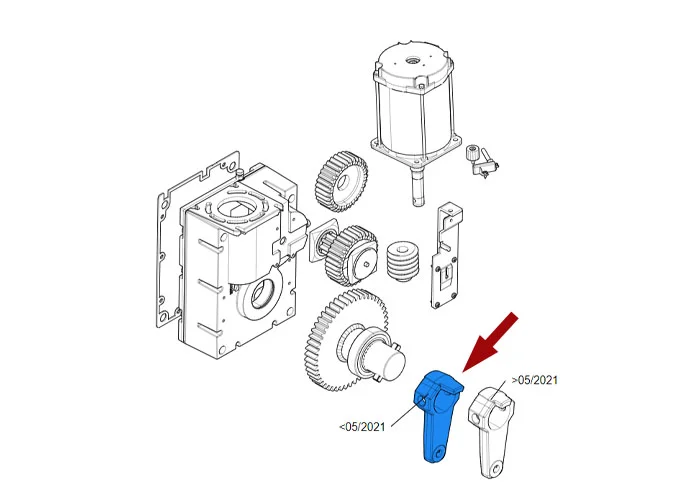 came pièce détachée bras transmission réducteur gt8 88003-0110