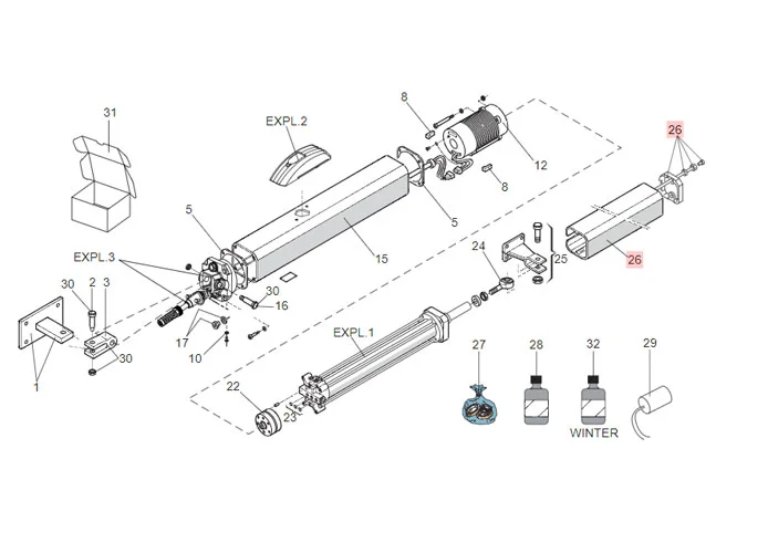 faac pièce détachée groupe carter 400 l 63003329