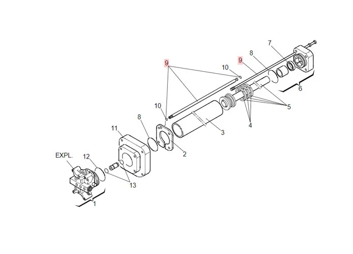 faac pièce détachée tube alimentation et tendeurs 422 ped 63003293