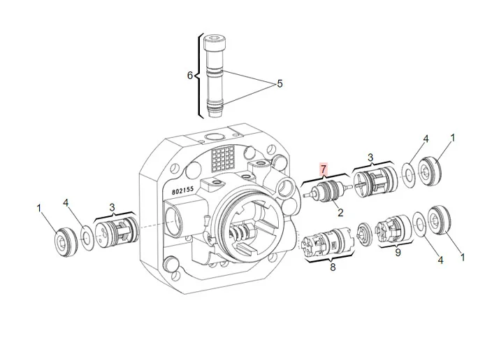 faac pièce détachée piston de commutation +o-ring (418748) 63003459