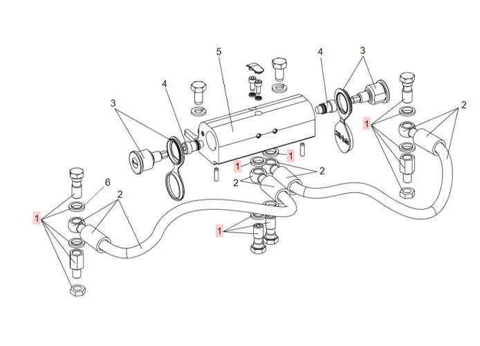 faac pièce détachée groupe raccord déverrouillage hydraulique 63002605