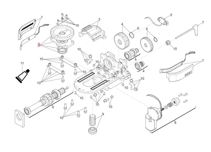 faac pièce détachée groupe face gear s2500i 63003378