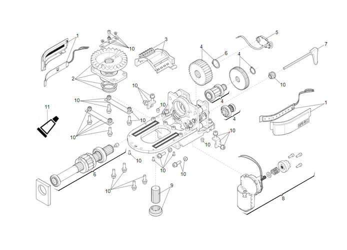 faac pièce détachée arbre transmission s2500i 63003381