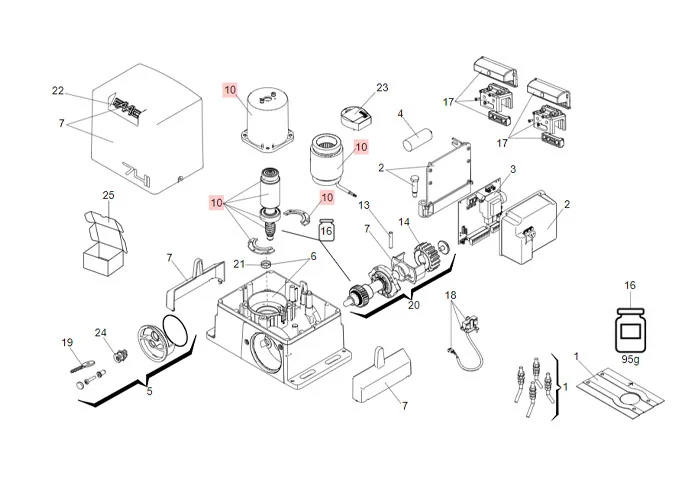 faac pièce détachée moteur 741 63003159