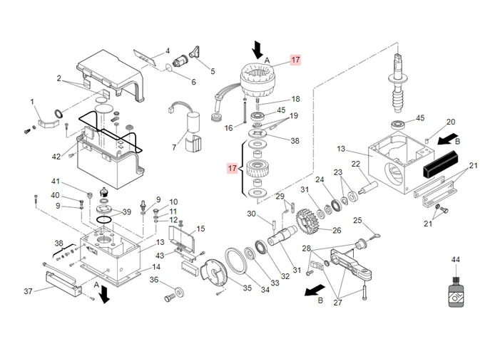 faac pièce détachée moteur 844 réversible 63003165