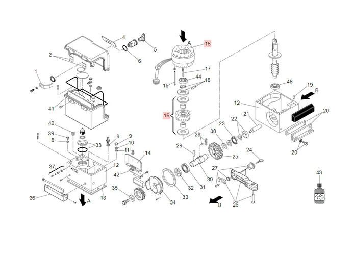 faac pièce détachée moteur 844 3ph 400v 63003163