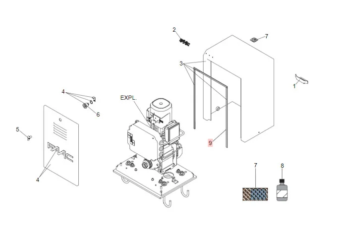 faac pièce détachée joint aerstop 10x3 (mt.) 7094025