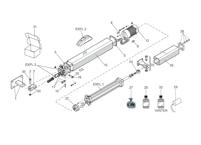 faac page pièces détachées pour moteur 400 sbs