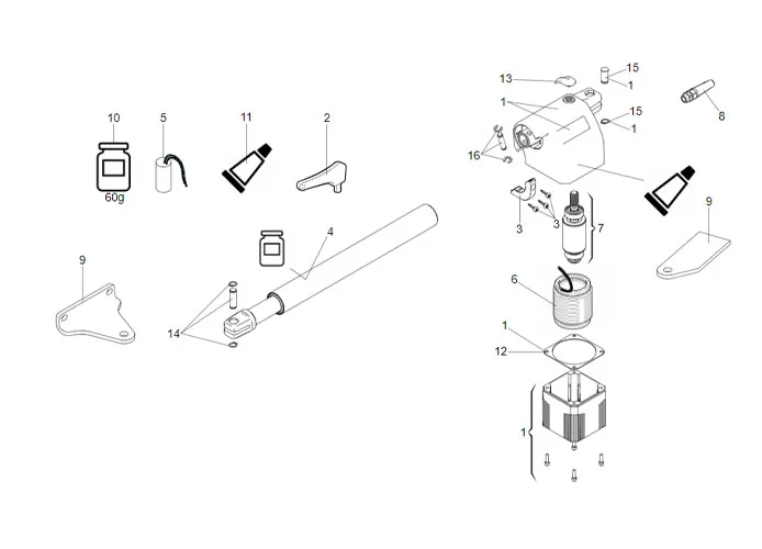 faac page pièces détachées pour moteur 414 p dx