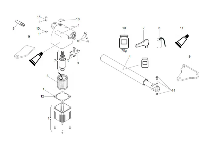 faac page pièce détachées pour moteur 414 p l sx