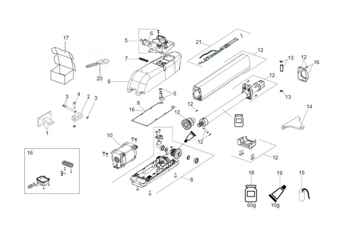 faac page pièce détachées pour moteur 415 230v l ls