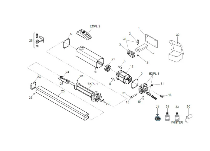 faac page pièces détachées pour moteur 422 sb