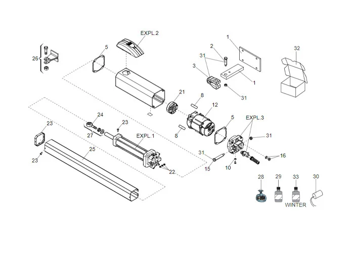 faac page des pièces détachées pour moteur 422 sb ped