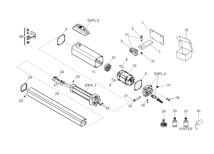 faac page pièces détachées pour moteur 422 sbs