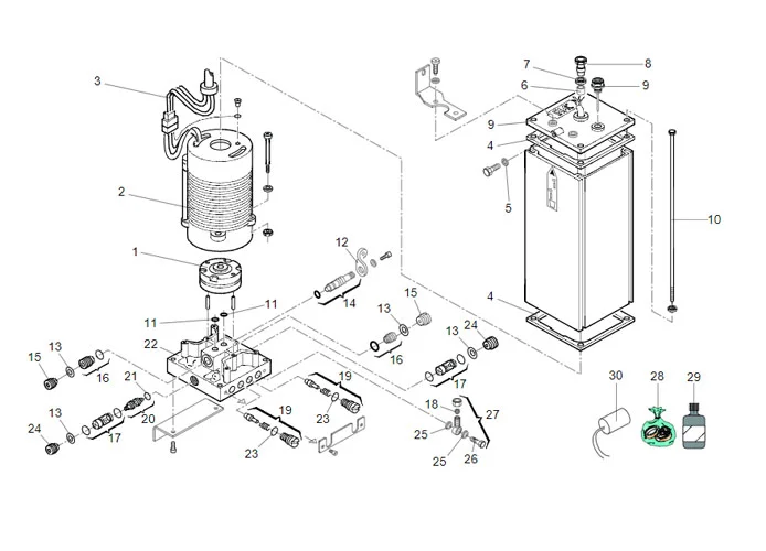 faac page pièces détachées pour armoire de commande hydraulique 750 cbac