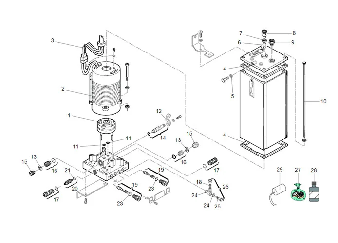 faac page pièces détachées pour armoire de commande hydraulique 750 sb