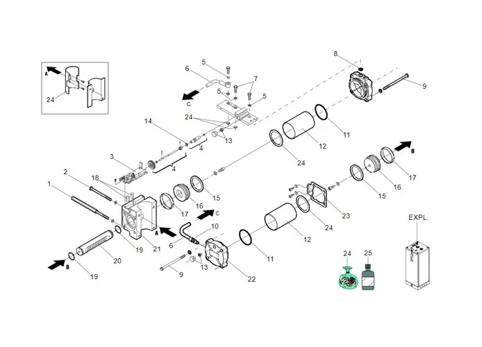 faac page pièces détachées pour moteur 760 sbs sr restyling