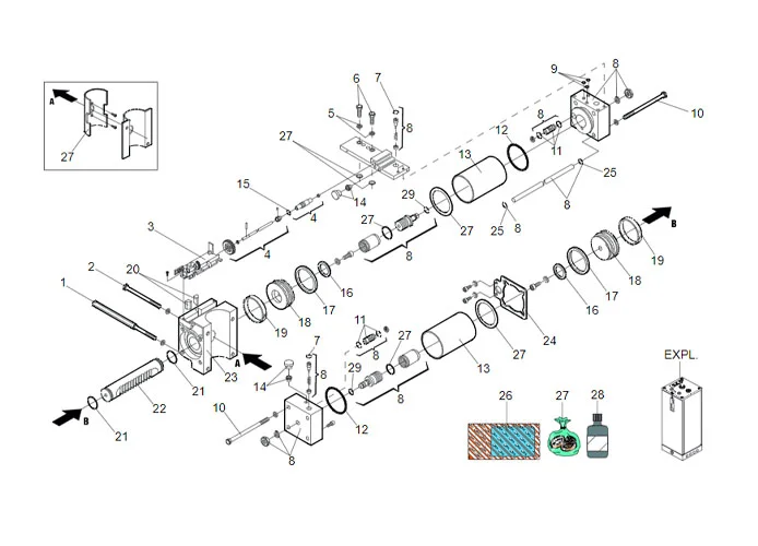 faac page pièces détachées pour moteur 760 sbs cr restyling