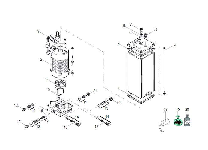 faac page pièces détachées pour armoire de commande hydraulique 760 cbac