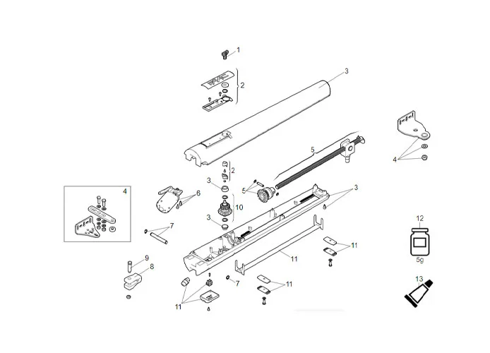 faac page pièces détachées pour moteur s418