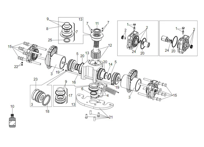 faac page pièces détachées pour moteurs vérin s800 enc 180°