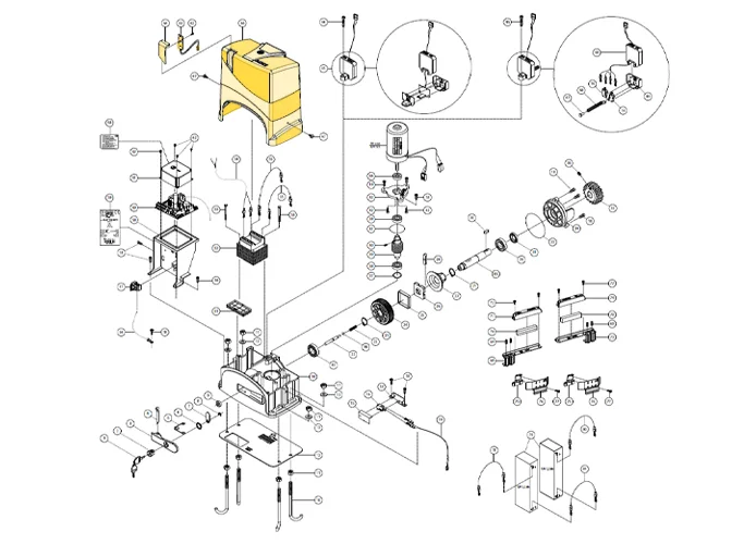 fadini pièce détachée capot complet avec lumière moteur junior 624 624123