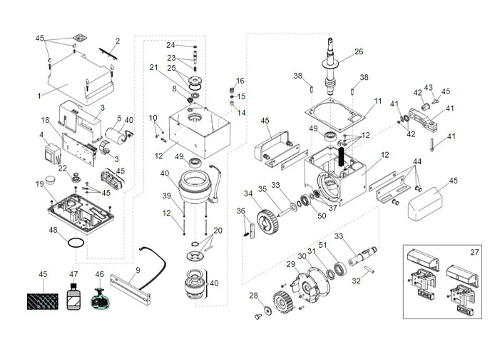 faac page des pièces détachées moteur 746 er