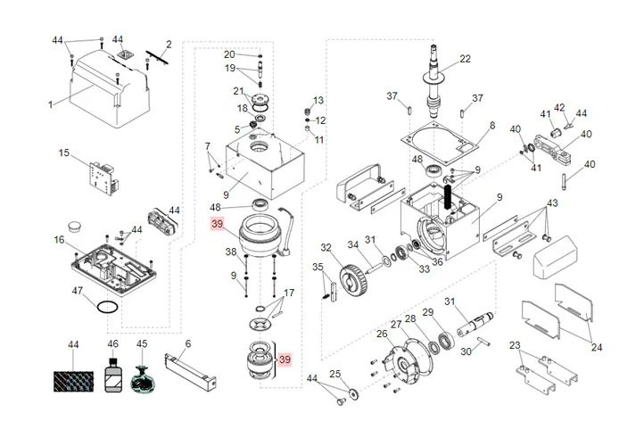 faac pièce détachée moteur 844 3ph 230v 63003164