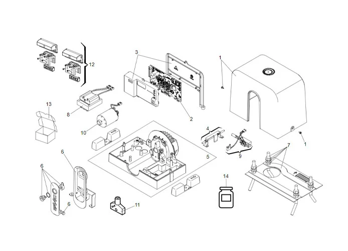 faac page des pièces détachées pour moteur c720 