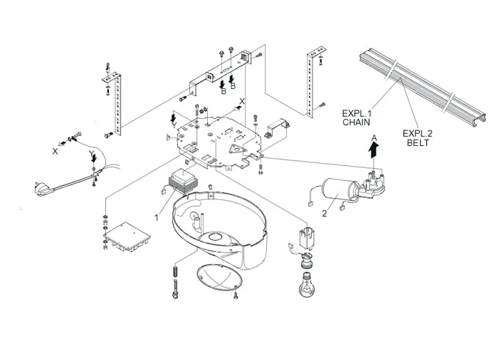 faac page des pièces détachées pour moteur 531 em