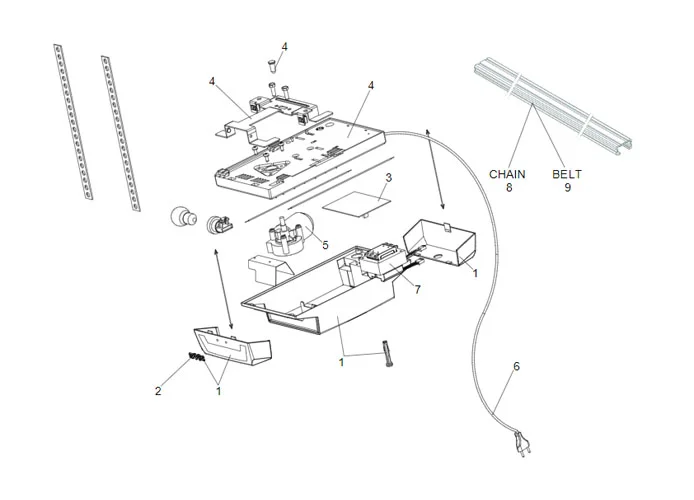 faac page pièces détachées pour moteur d600