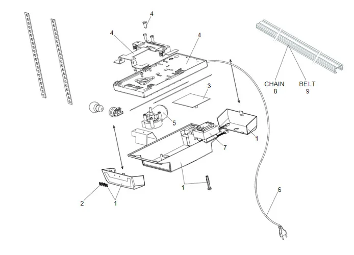 faac page pièces détachées pour moteur d700hs