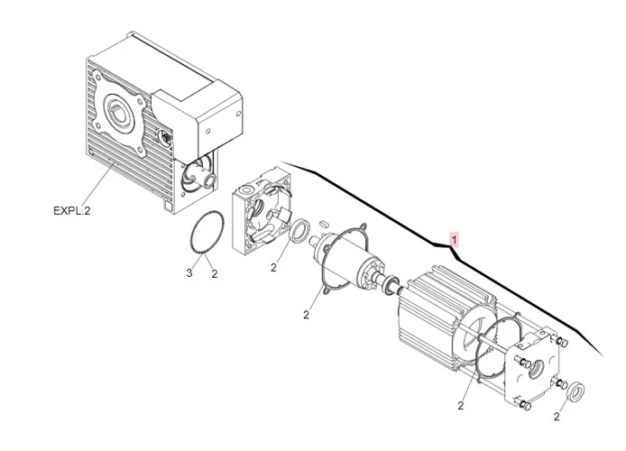 faac pièce détachée groupe moteur 541 3ph 63003157