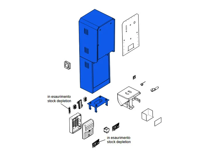 came pièce détachée boîtier unité entrée armoire fermée 119rig127 rig127