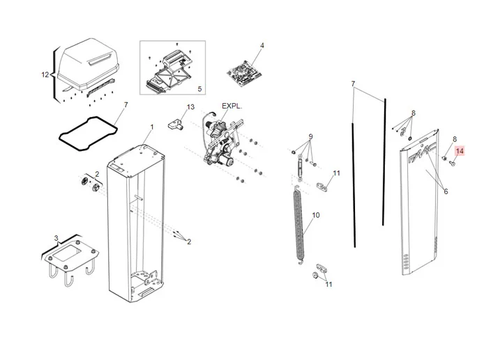 faac pièce détachée clé serrure porte b614 (10 pcs) 63003421