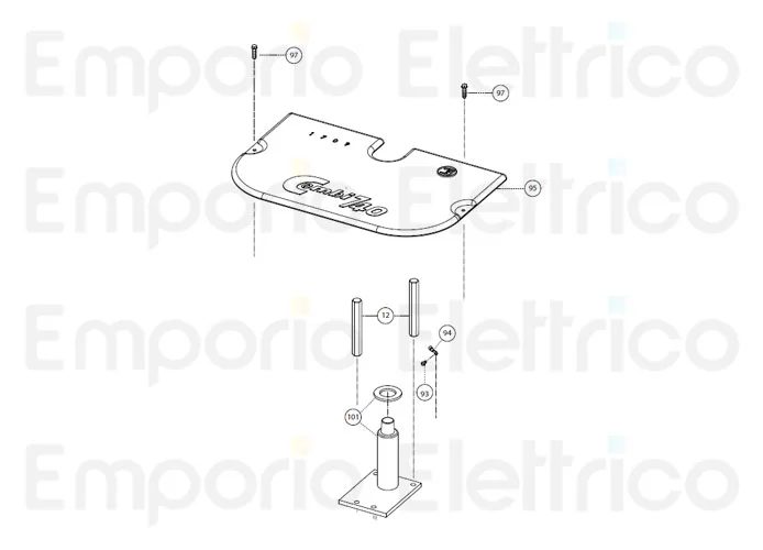 fadini pièce détachée vis m5,5x19 te en inox pour combi 740 74097