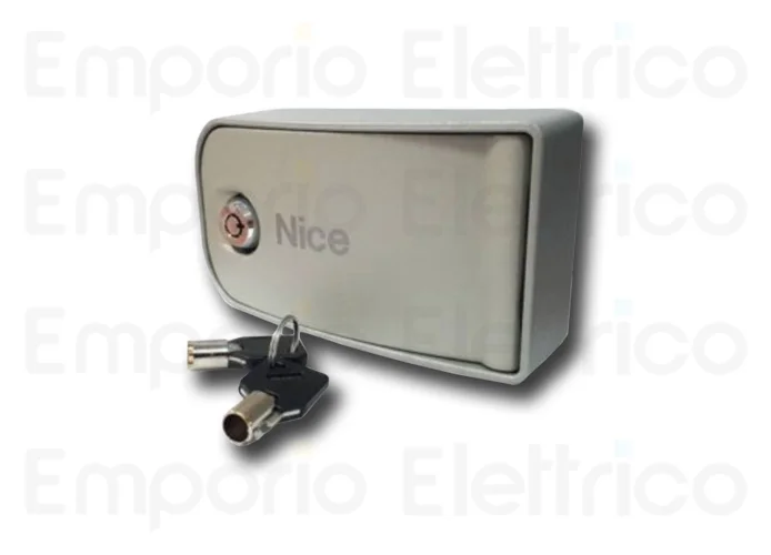 nice boîtier sécurité en aluminium avec bouton de commande et déverrouillage kiomini